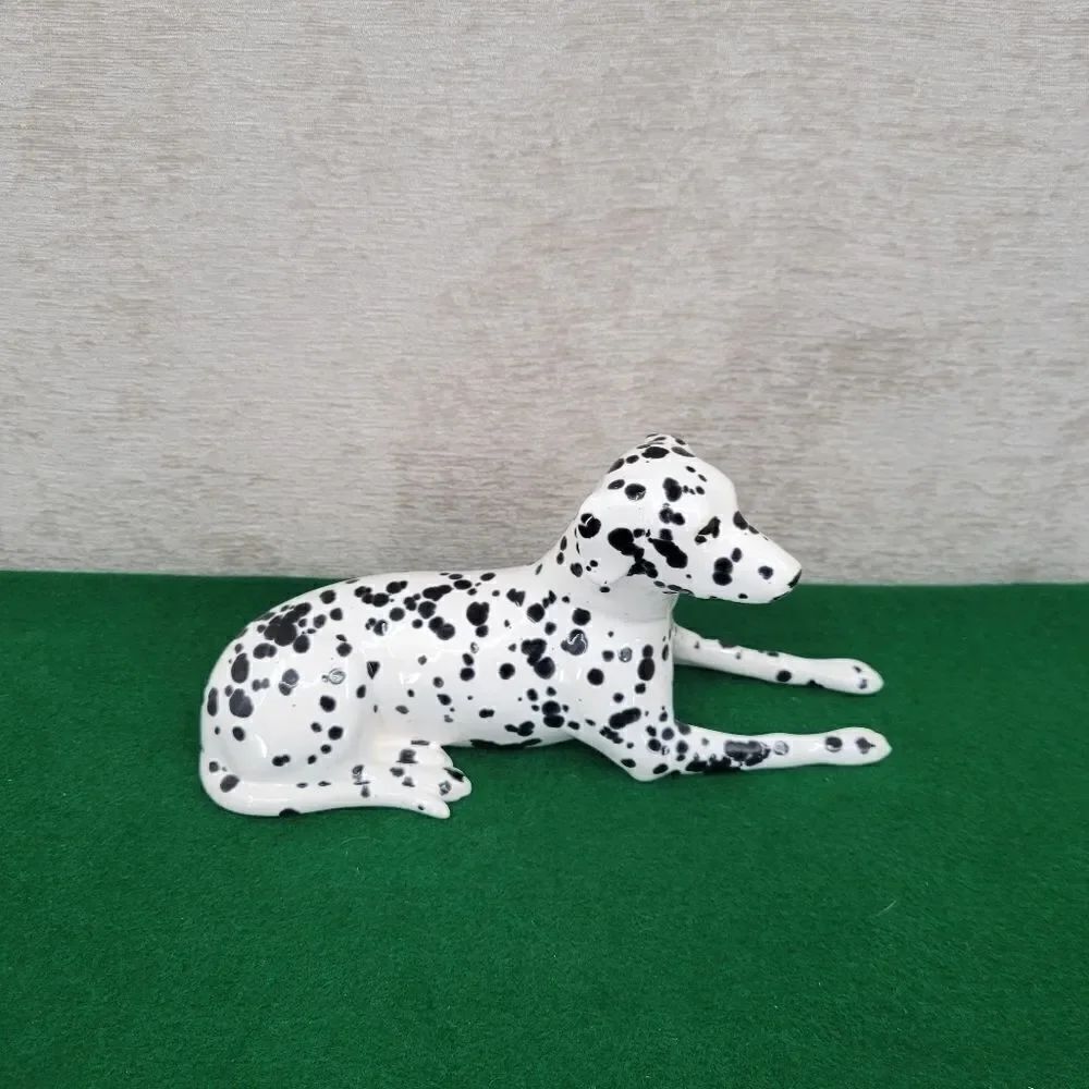 Dalmatian Figurine vintage 70s ceramic sculpture